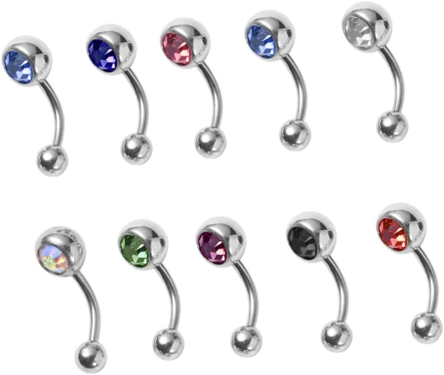 10pcs Piercing Jewelry Belly Button Ring Navel Jewelry Belly Ring
