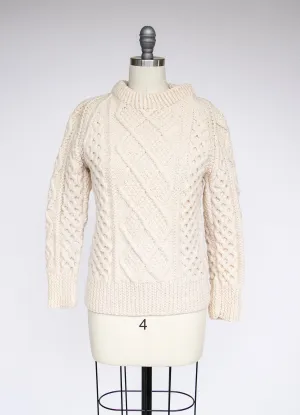 1970s Wool Knit Fisherman Sweater XS