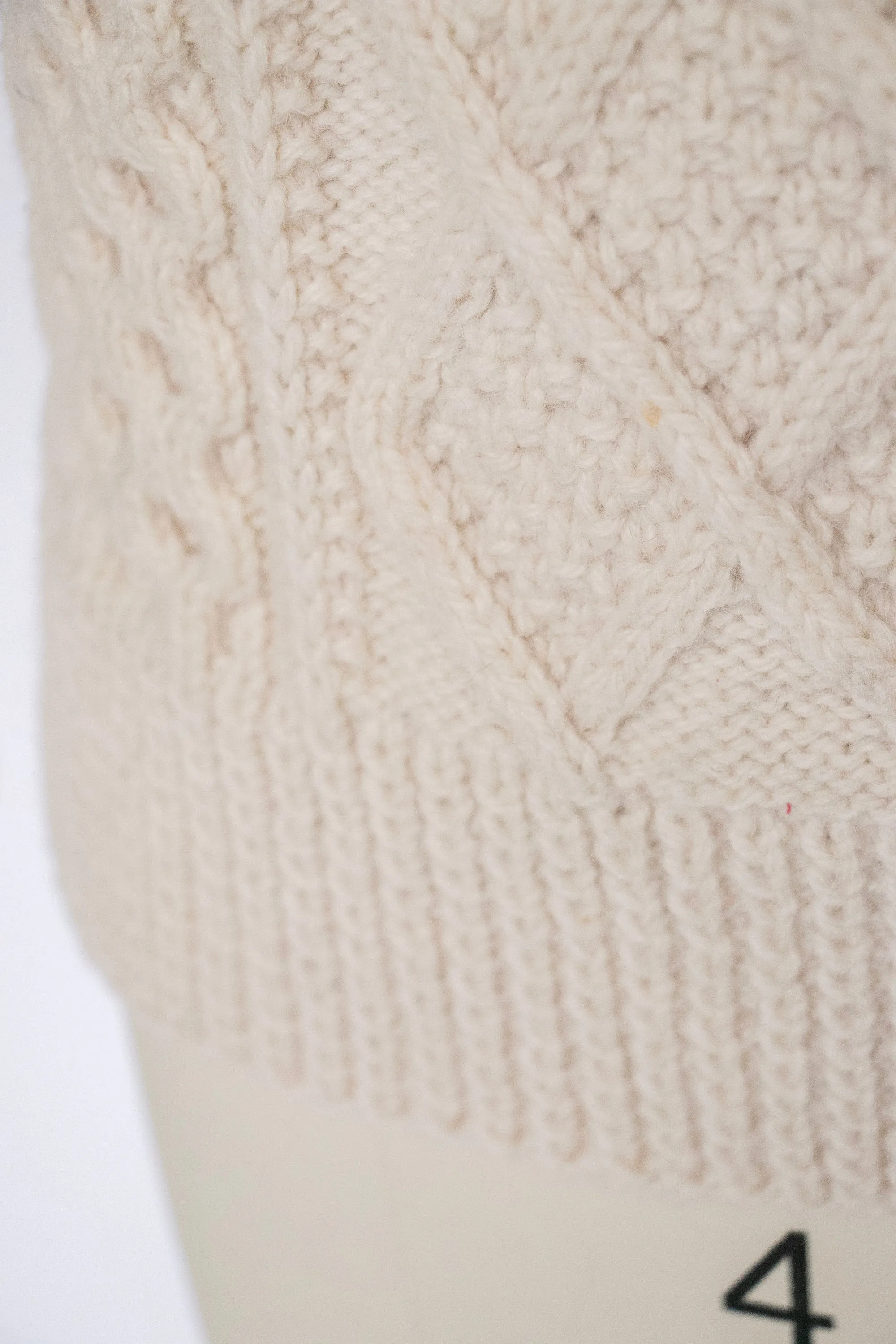 1970s Wool Knit Fisherman Sweater XS