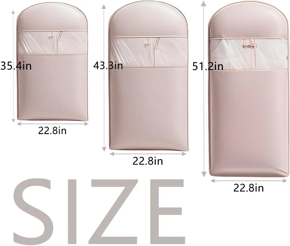 2025 Space Saving Hanging Garment Bag with Self Compression Zipper, Dust Cover Clothes Bags for Down Coat, 2025 New Space Saver Closet Organizers - Use with Hangers, for Closet Storage (Beige-M)
