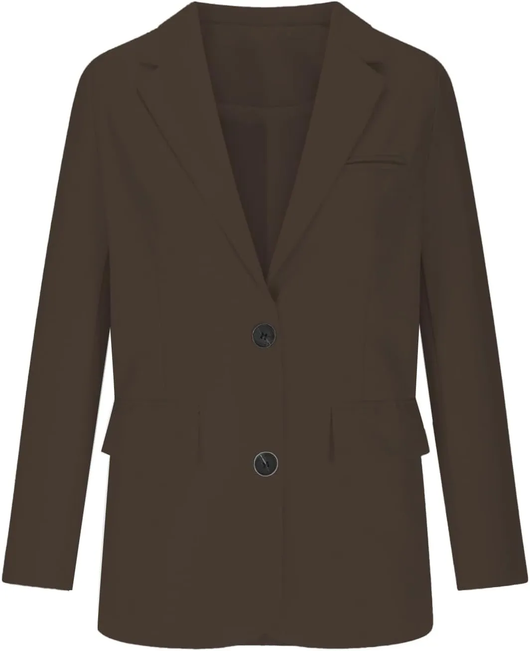 2025 Womens Work Office Blazer Jacket Casual Bussiness Blazers Open Front Long Sleeve Button Down Lapel Blazer
