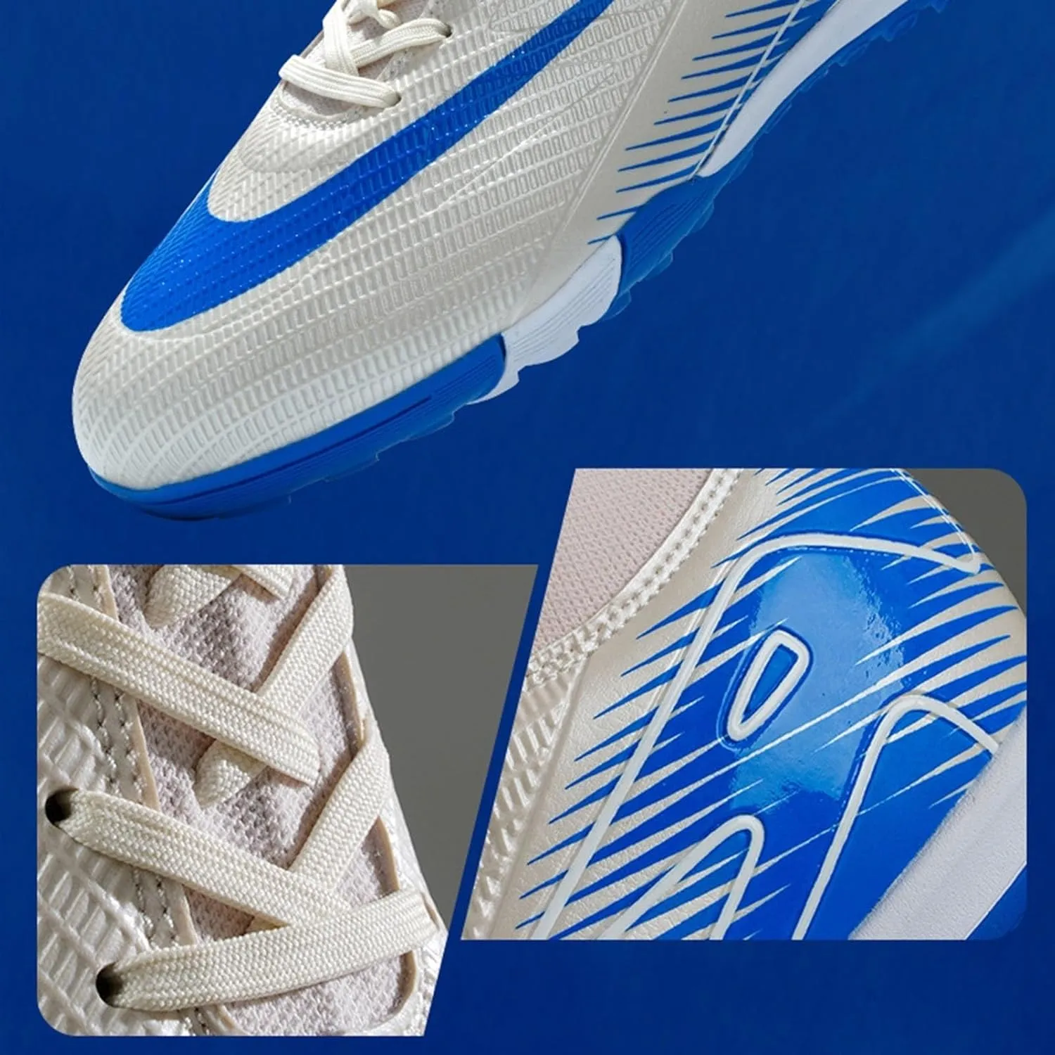 All Ground Wide Football Cleats Competition Ready, Soccer Cleats Lightweight Professional High Top Athletic Turf Training Footwear