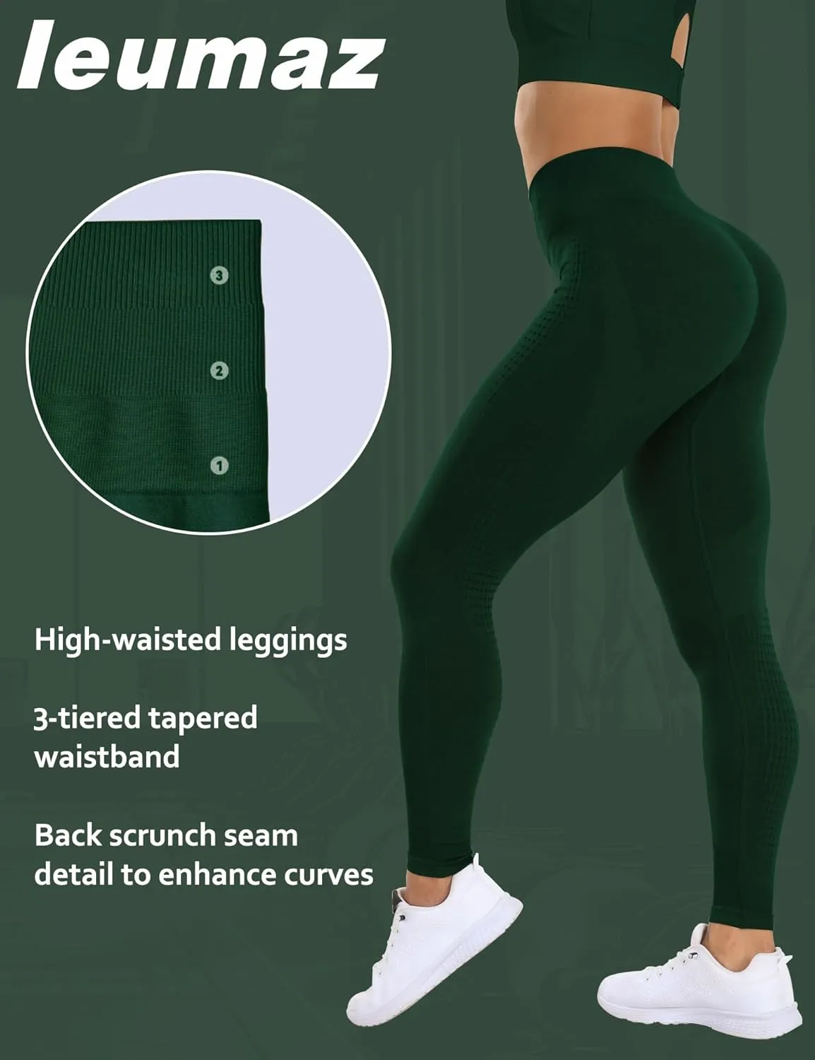 Amplify Scrunch Butt Lifting Leggings for Women Seamless Gym Workout Leggings High Waist Tummy Control Yoga Pants