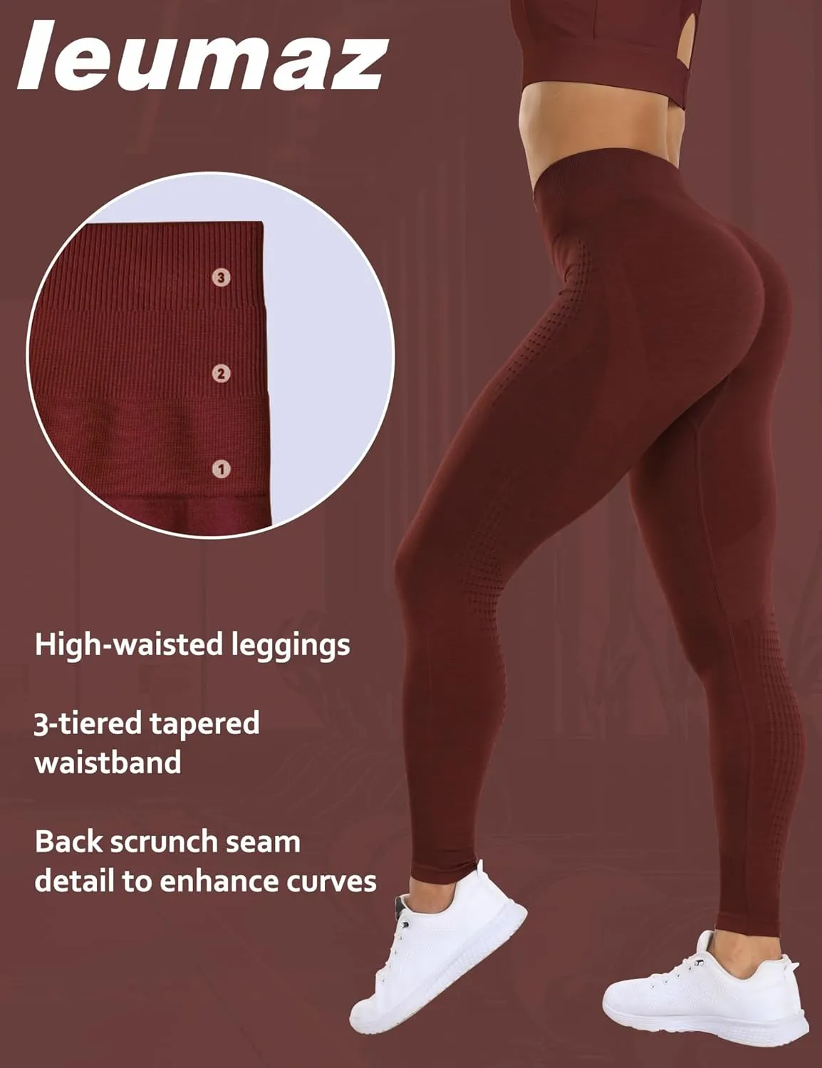 Amplify Scrunch Butt Lifting Leggings for Women Seamless Gym Workout Leggings High Waist Tummy Control Yoga Pants