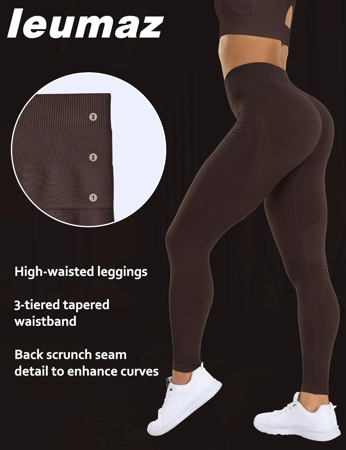 Amplify Scrunch Butt Lifting Leggings for Women Seamless Gym Workout Leggings High Waist Tummy Control Yoga Pants