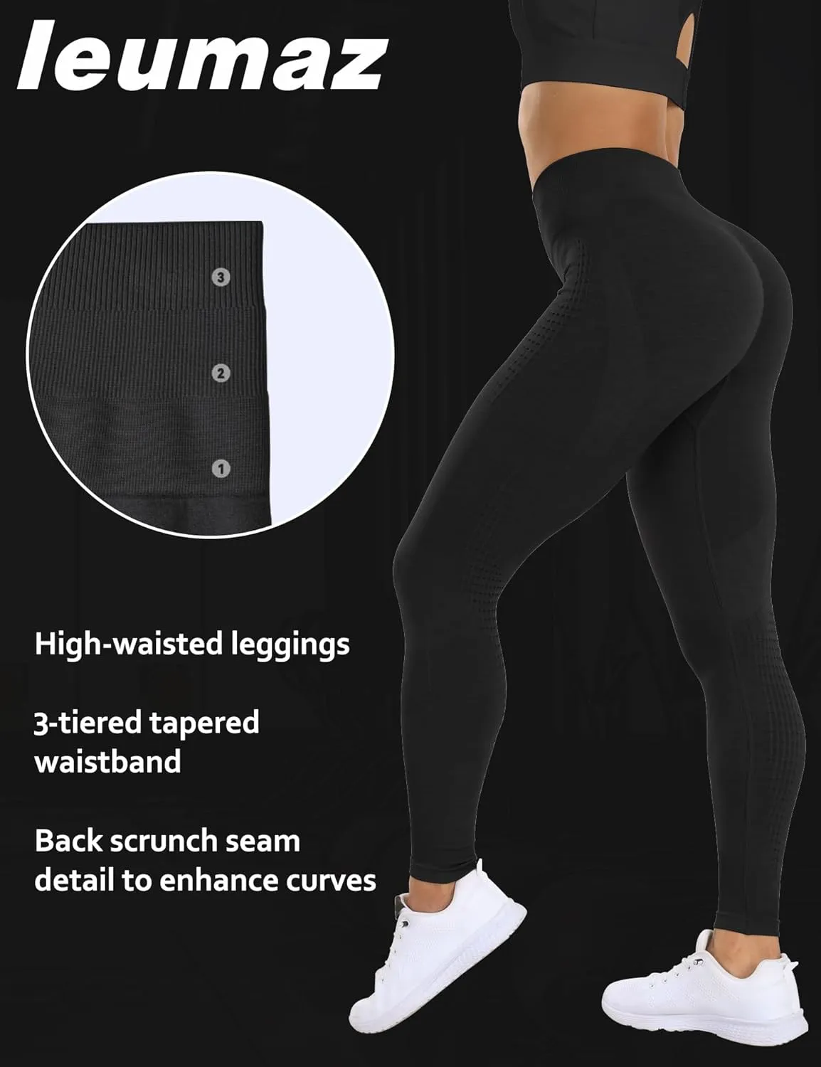 Amplify Scrunch Butt Lifting Leggings for Women Seamless Gym Workout Leggings High Waist Tummy Control Yoga Pants