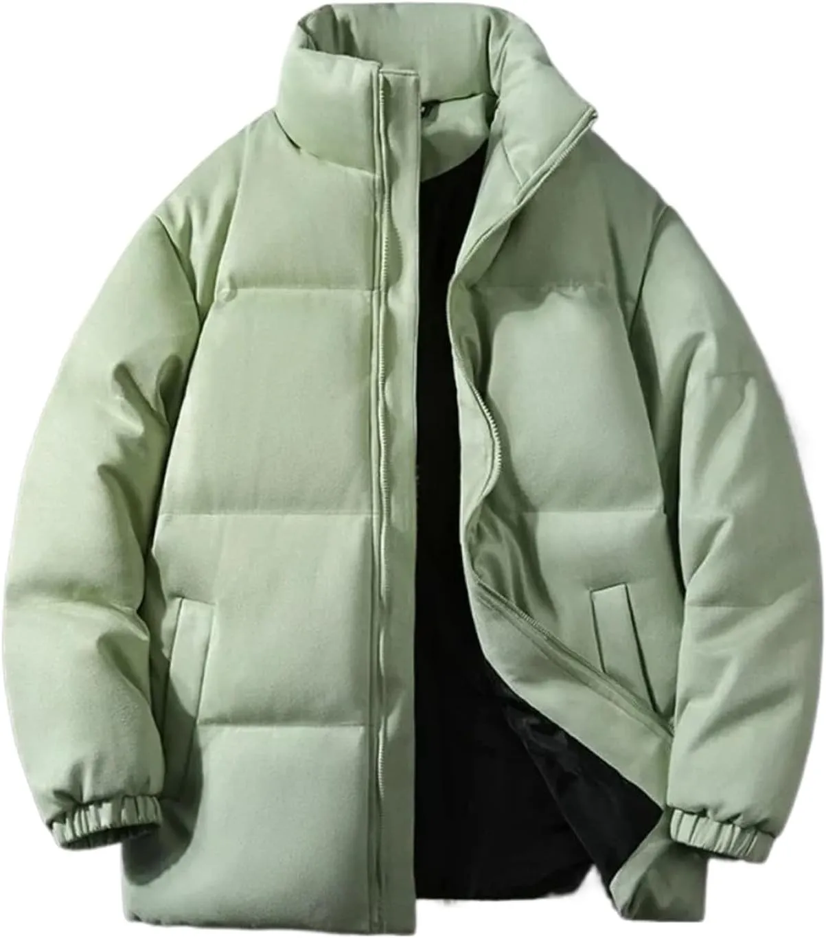 Aoleaky Parka Jacket Men Puffer Jacket With Cotton Padded Winter Coats Men Streetwear Thicken Warm Coats