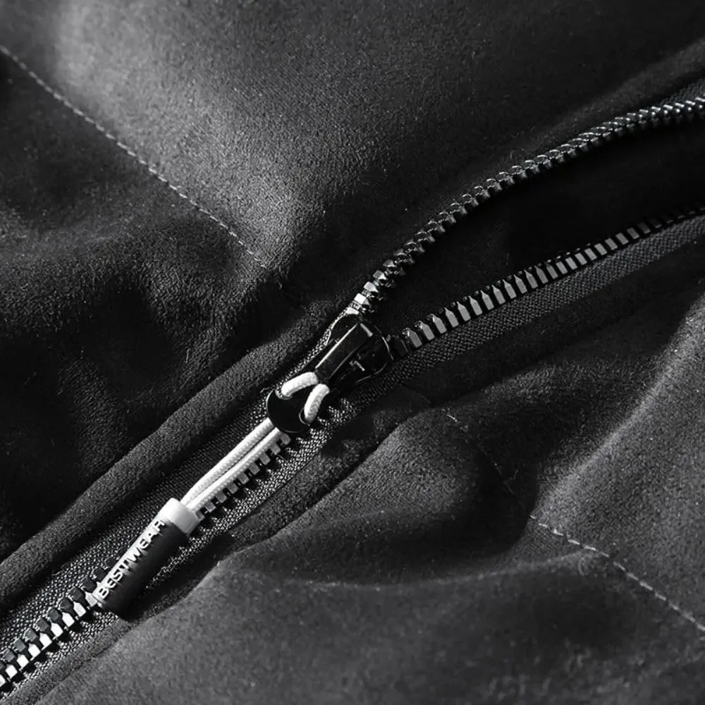 Aoleaky Parka Jacket Men Puffer Jacket With Cotton Padded Winter Coats Men Streetwear Thicken Warm Coats