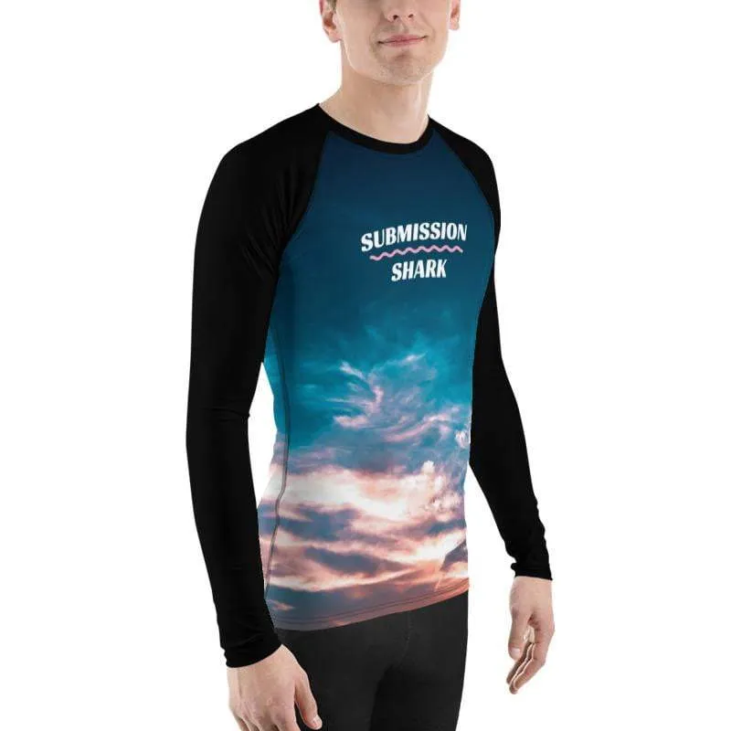 Aquatic Skies ~ Men's BJJ Rash Guard