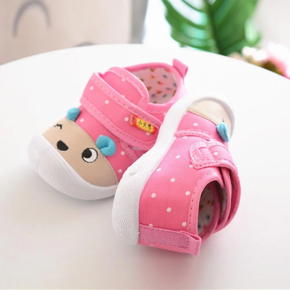 Baby Squeaky Shoes for Toddler Boys Girl Infant Cute Cartoon Sneakers First Walking Shoes Soft Non Silp Shoes Kids