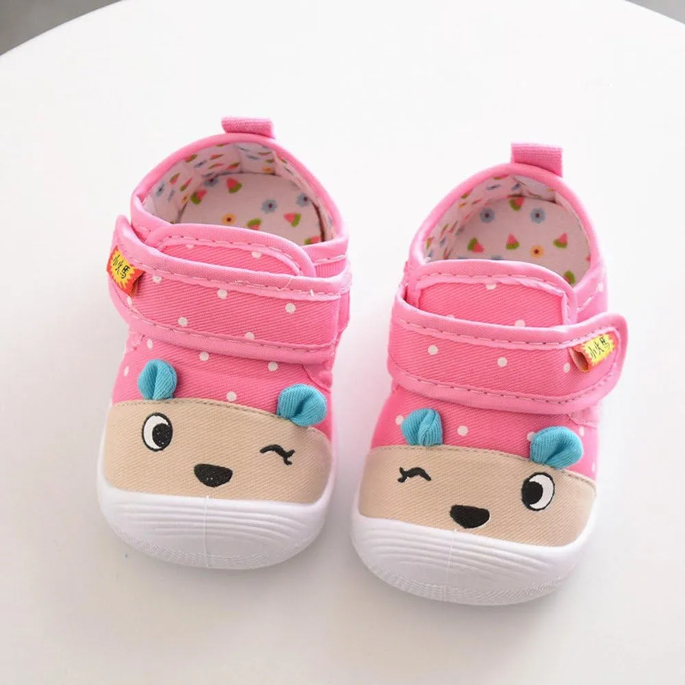 Baby Squeaky Shoes for Toddler Boys Girl Infant Cute Cartoon Sneakers First Walking Shoes Soft Non Silp Shoes Kids