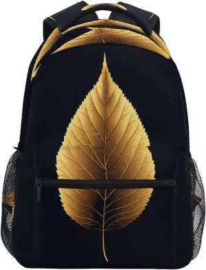 Backpacks for Men and Women Fashion Diaper Bag Backpack with Chest Strap for College Work Leaf Mustard Mission Style