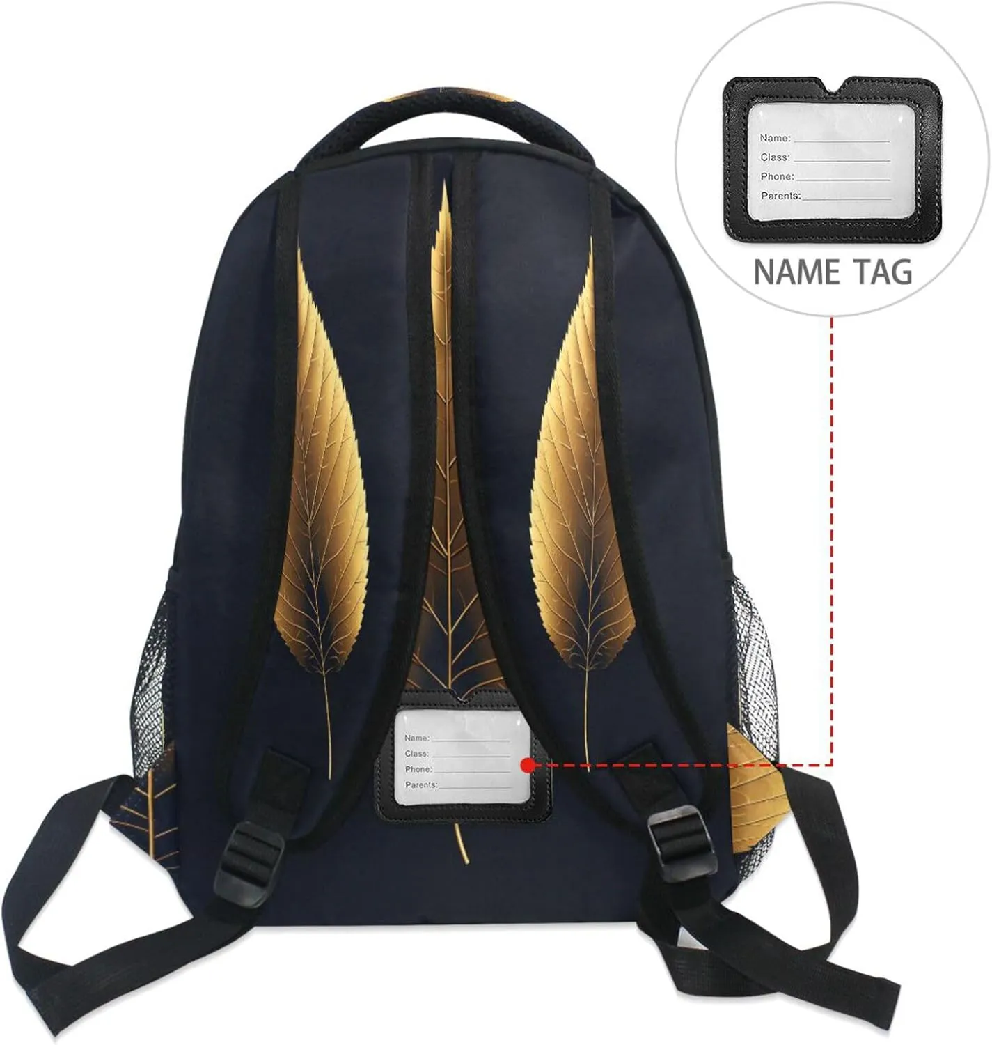 Backpacks for Men and Women Fashion Diaper Bag Backpack with Chest Strap for College Work Leaf Mustard Mission Style