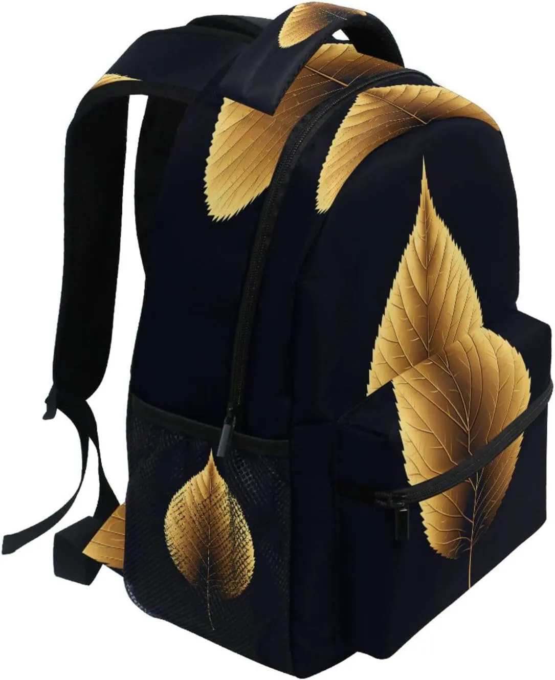 Backpacks for Men and Women Fashion Diaper Bag Backpack with Chest Strap for College Work Leaf Mustard Mission Style