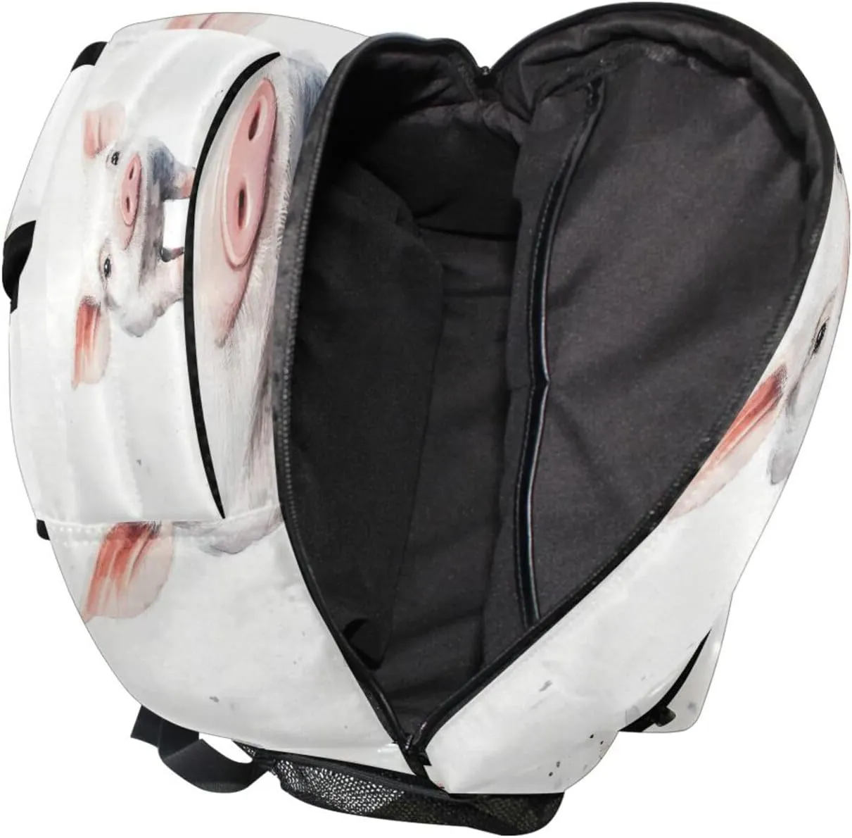 Backpacks for Women Men Waterproof Diaper Bag Backpack with Chest Strap Gift Men & Women Beauty Miniature Pig White