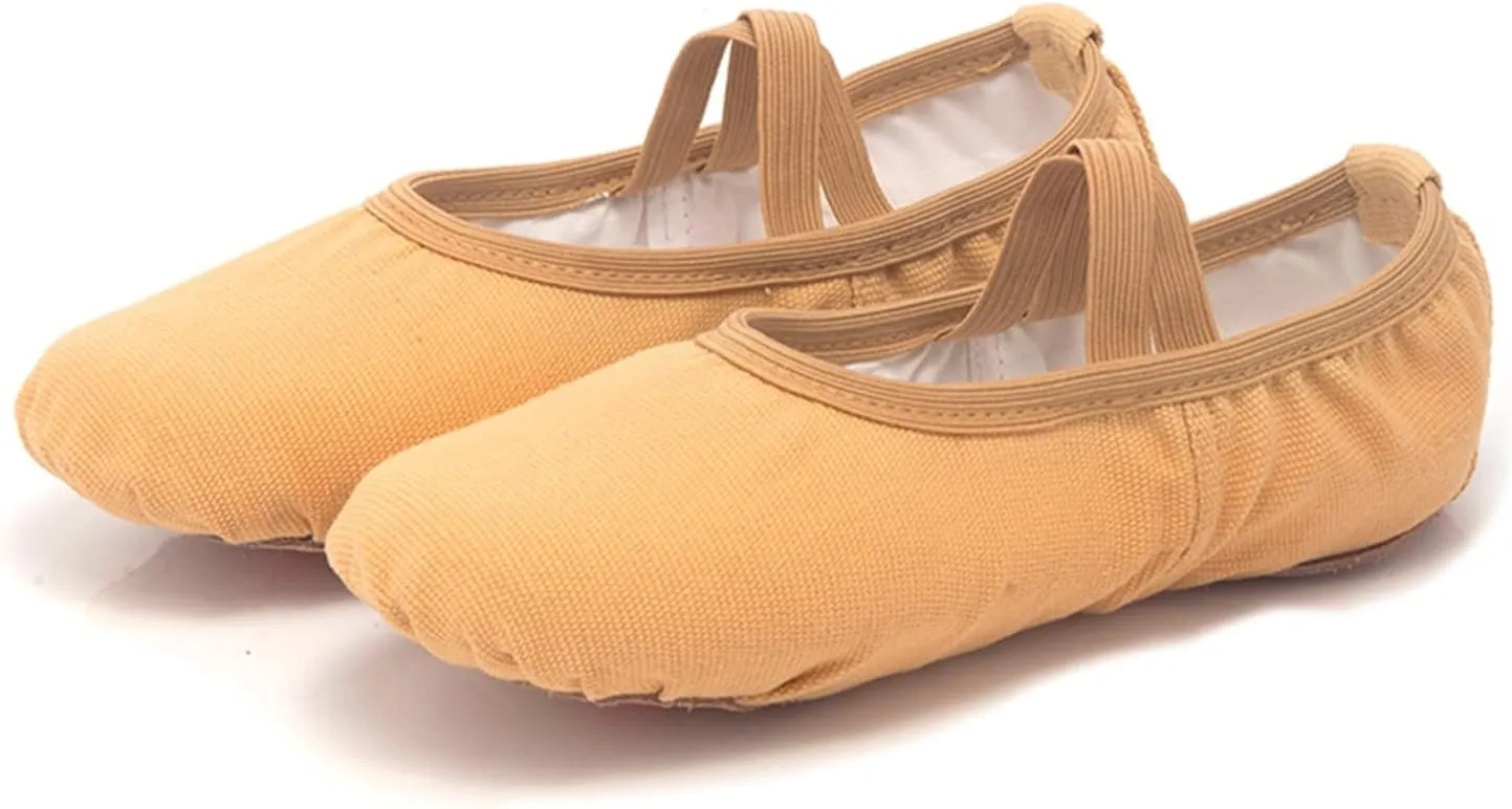Ballet Shoes for Girls Dance Slippers Canvas Ballerina Shoes for Toddler/Little Kid/Big Kid Yoga Dance Tennis Shoes