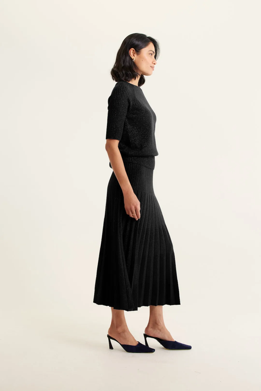 Barney Lurex Skirt In Black