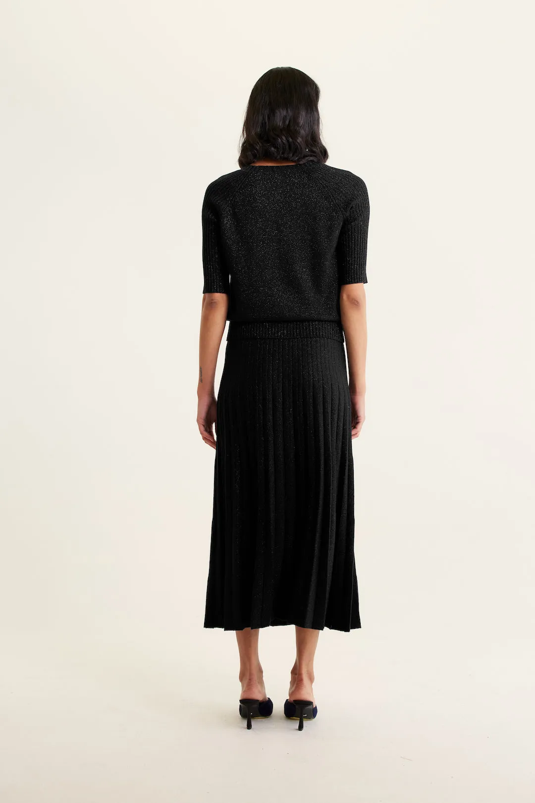 Barney Lurex Skirt In Black