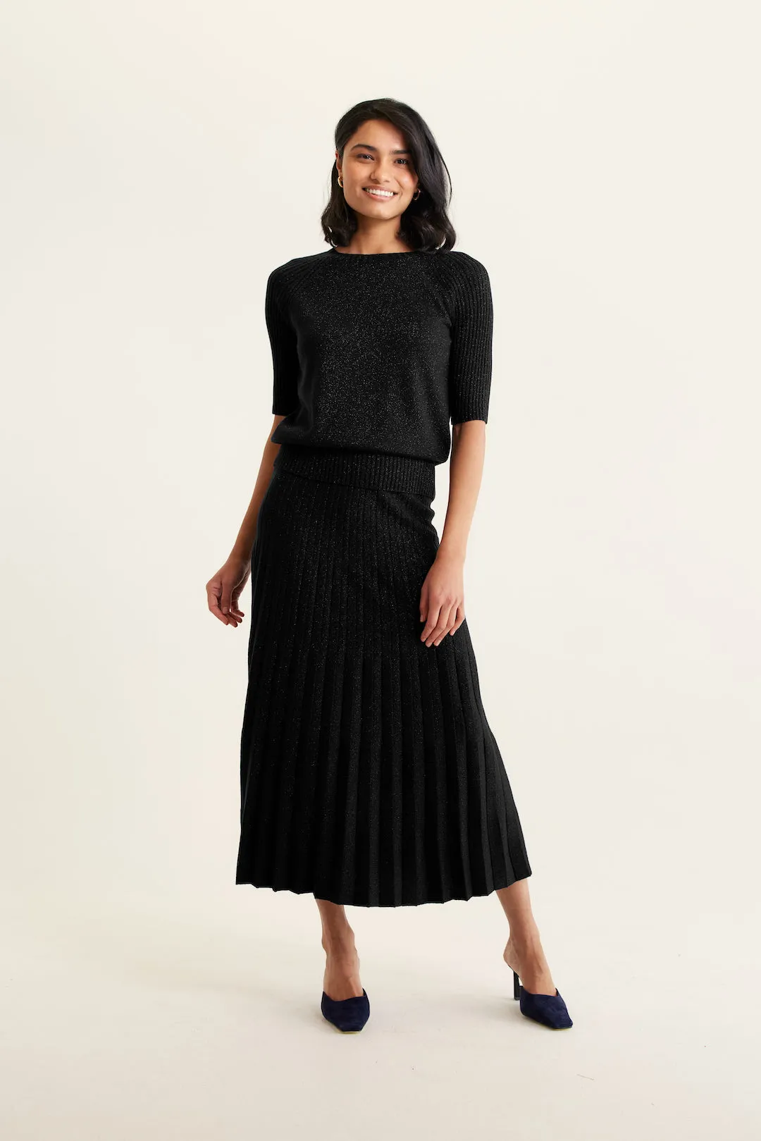 Barney Lurex Skirt In Black