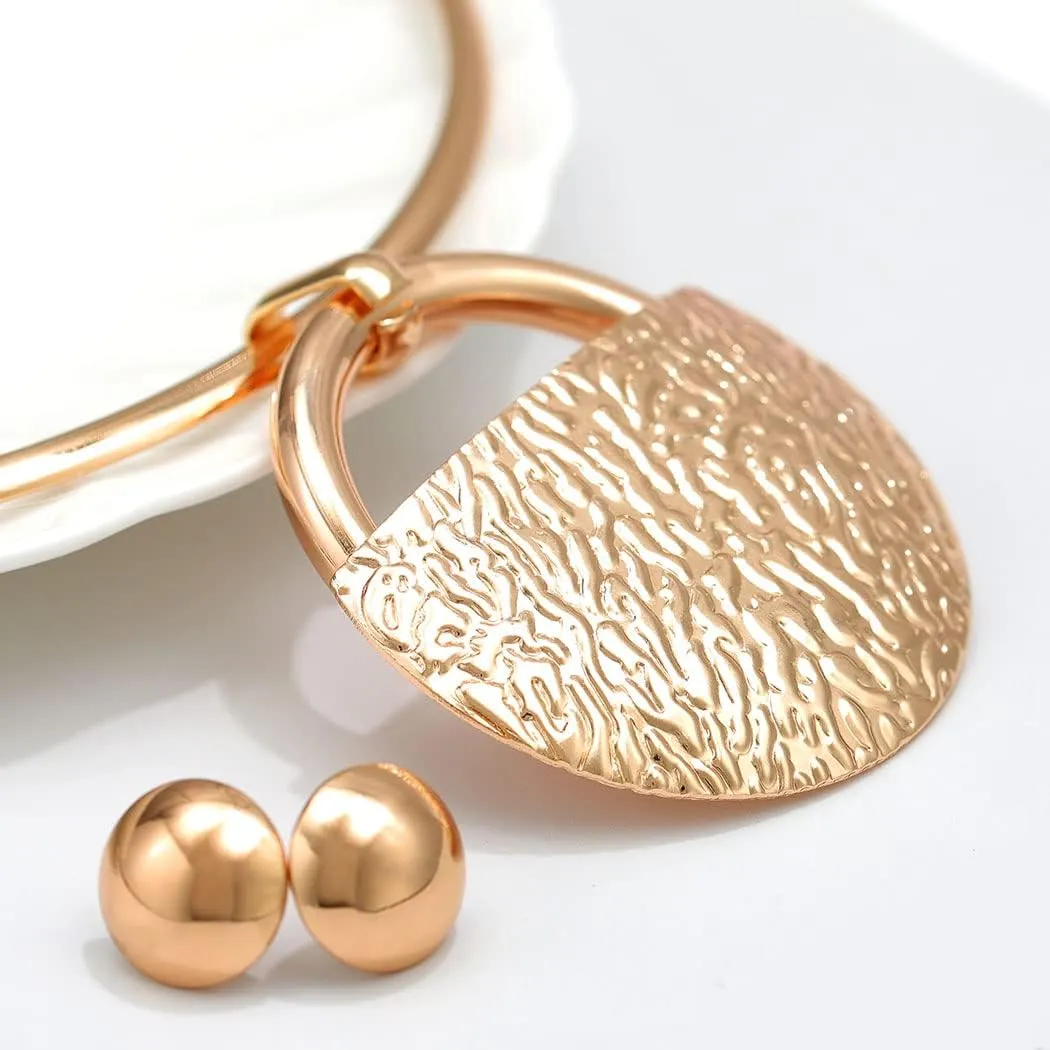 Barode African Choker Necklace Gold Round Necklaces Gothic Chunky Statement Necklaces and Earrings Set Jewelry for Women