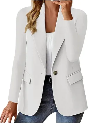 Blazers for Women Business Casual Jackets Long Sleeve Open Front Cardigan Work Suit 2024 Trendy Blazer with Pockets