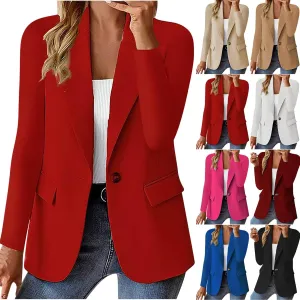Blazers for Women Business Casual Jackets Long Sleeve Open Front Cardigan Work Suit 2024 Trendy Blazer with Pockets