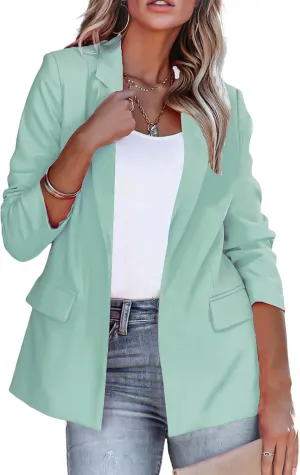 Blazers for Women Business Casual Lightweight Work Suit Jackets Trendy Long Sleeve Elegant Lapel Open Front Blazer