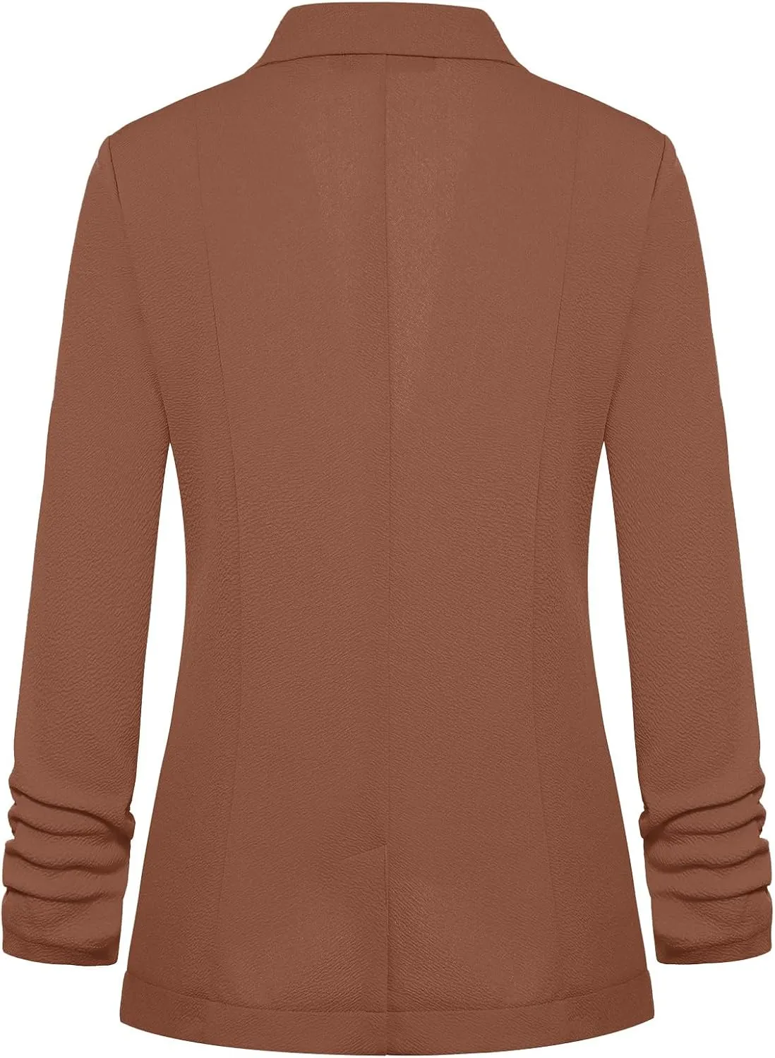 Blazers for Women Dressy Casual Ruched 3/4 Sleeve Lapel Button Work Office Cardigan Suit Jacket with Pockets