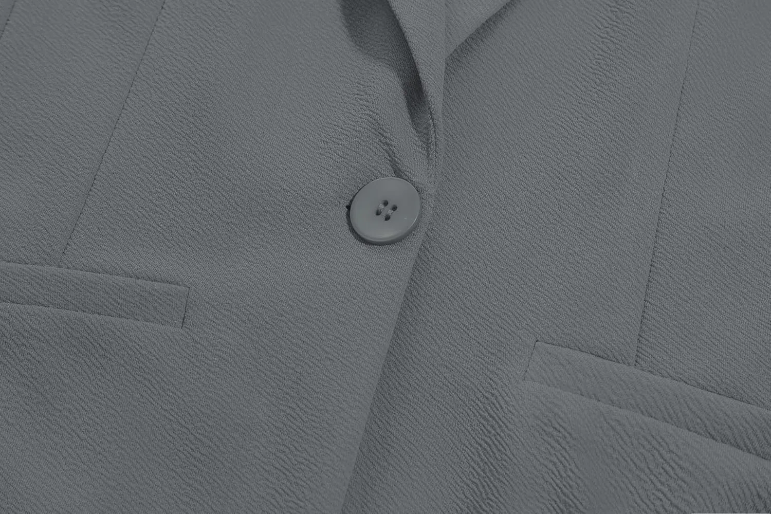 Blazers for Women Dressy Casual Ruched 3/4 Sleeve Lapel Button Work Office Cardigan Suit Jacket with Pockets