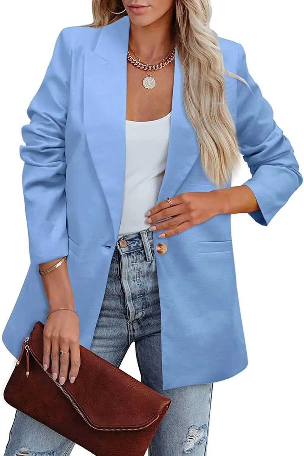 Blazers for Women Long Sleeve Blazer Jackets Business Casual Blazer Open Front Jacket Fashion Slim Casual Outfits