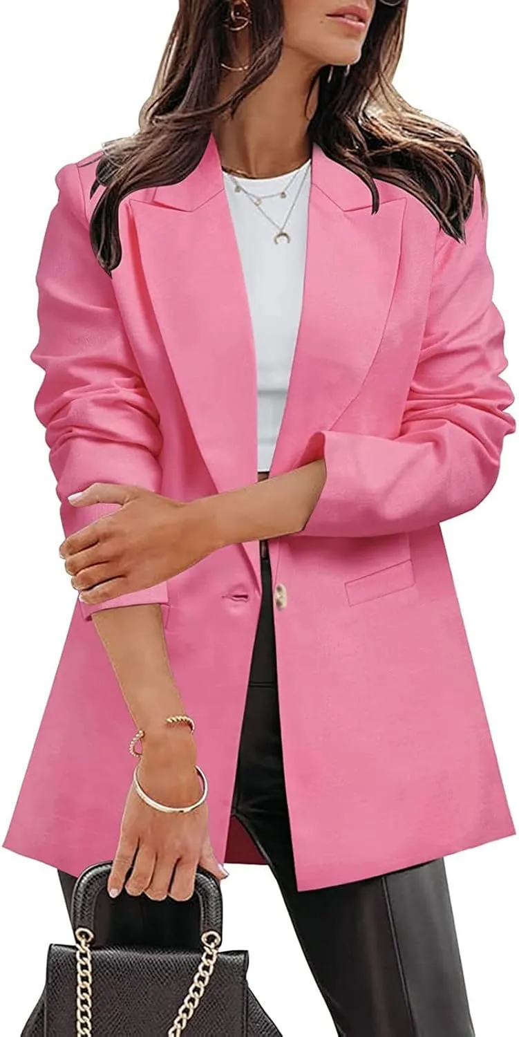 Blazers for Women Long Sleeve Blazer Jackets Business Casual Blazer Open Front Jacket Fashion Slim Casual Outfits