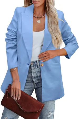 Blazers for Women Long Sleeve Blazer Jackets Business Casual Blazer Open Front Jacket Fashion Slim Casual Outfits