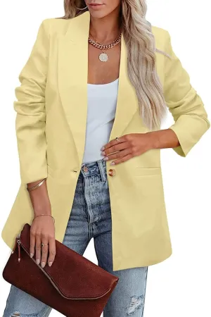 Blazers for Women Long Sleeve Blazer Jackets Business Casual Blazer Open Front Jacket Fashion Slim Casual Outfits