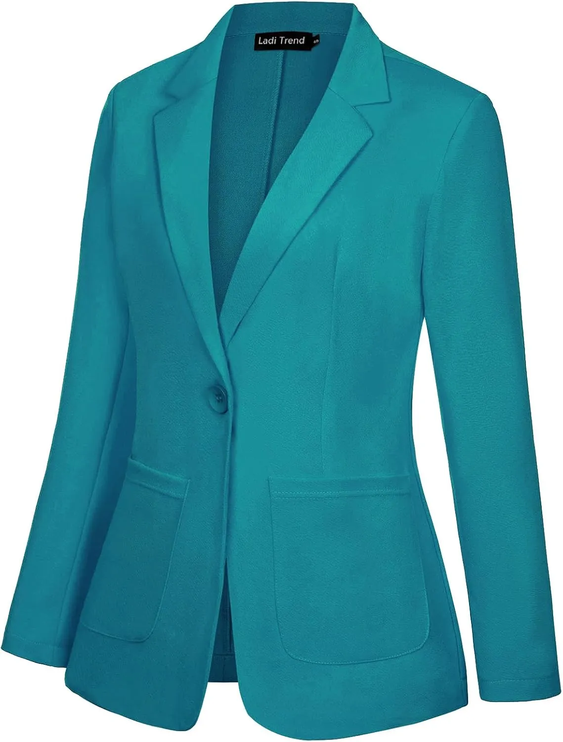 Blazers for Women Long Sleeve Button Front Blazer Notch Lapel Casual Work Office Suit Jackets with Pocket