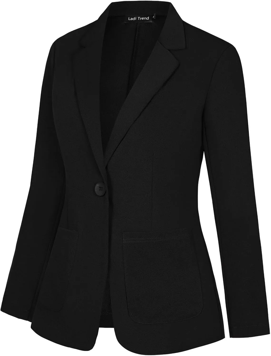 Blazers for Women Long Sleeve Button Front Blazer Notch Lapel Casual Work Office Suit Jackets with Pocket