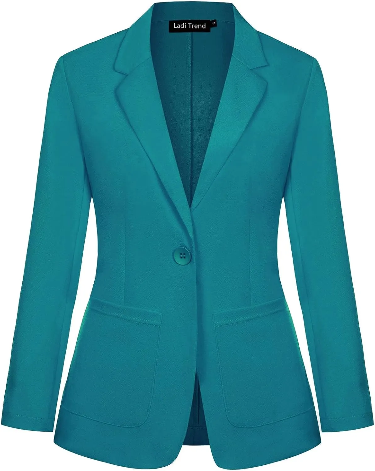 Blazers for Women Long Sleeve Button Front Blazer Notch Lapel Casual Work Office Suit Jackets with Pocket