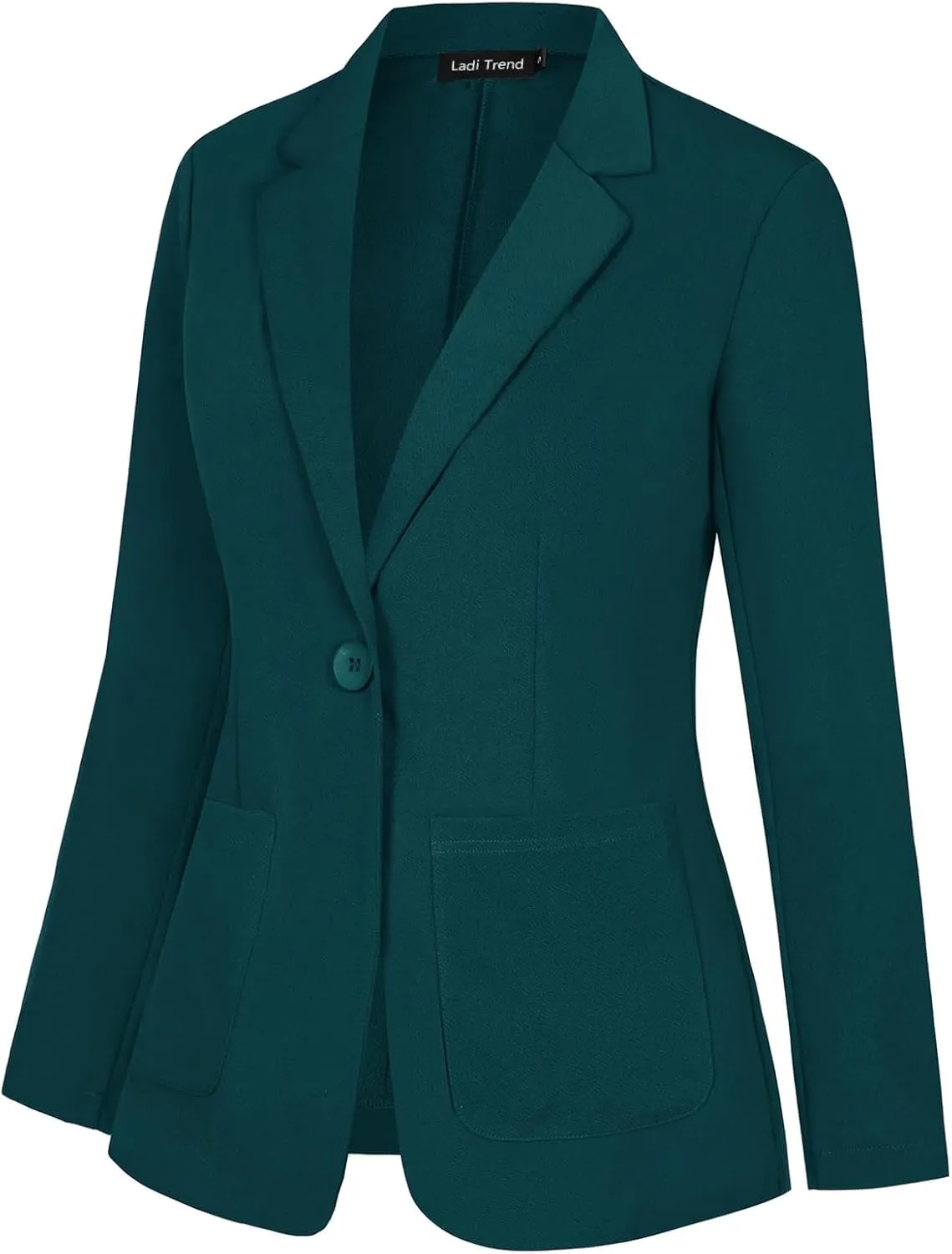 Blazers for Women Long Sleeve Button Front Blazer Notch Lapel Casual Work Office Suit Jackets with Pocket