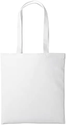 Boolavard Cotton Tote Bag, Lightweight Medium Reusable Grocery Shopping Cloth Bags, Suitable for DIY, Advertising, Promotion