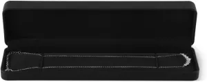Bracelet Box, Leather Necklace Boxes For Jewelry Gift,Premium Mens Jewelry Box,Luxury Black Jewelry Box (Black)