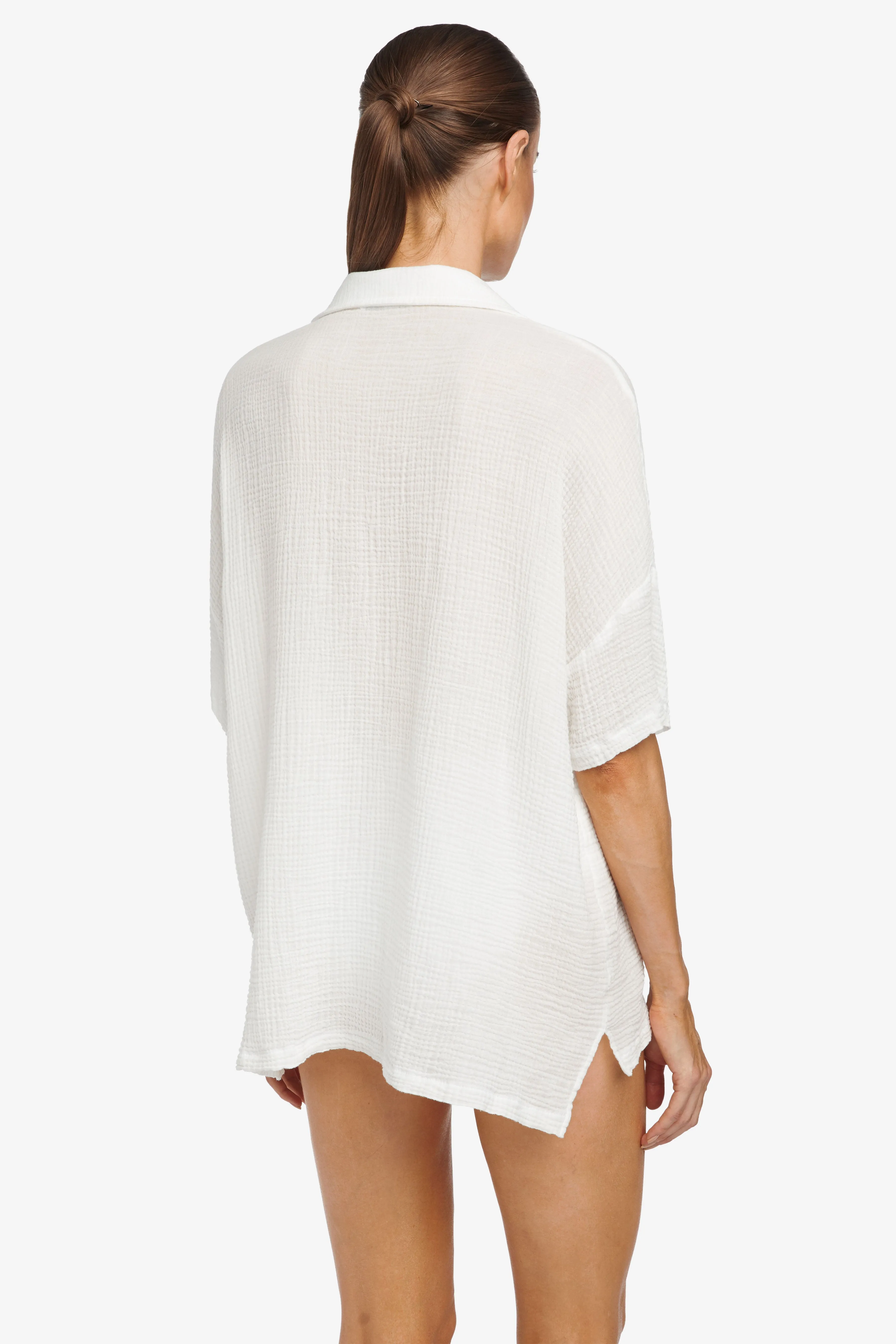 BUBBLE GAUZE OVERSIZE SHIRT