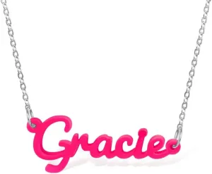 callie Custom Name Necklaces for Women, Personalized Nameplate Jewelry Pendant Gifts,Hot Pink,Neon Pink Necklaces, Acrylic