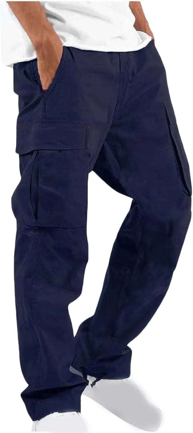 Cargo Pants for Men Casual Outdoor Pants Hiking Pants Men Lightweight Athletic Pants for Loose Fit Sports Joggers