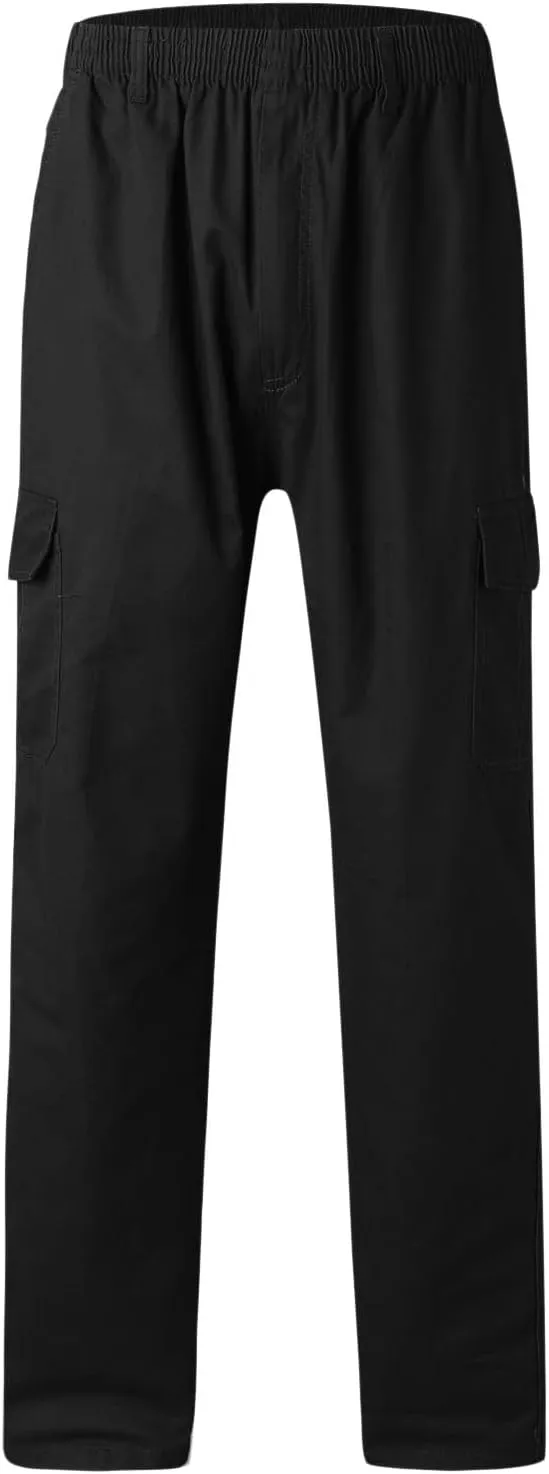 Cargo Pants for Men,Men's Cotton Linen Pants Elastic Lightweight Drawstring Waist Pants Fall Cargo Pants with Pockets