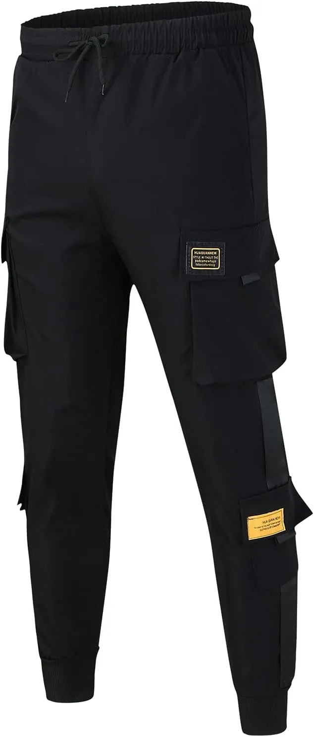 Cargo Trousers for Men Elastic Waist Hiking Pants Sport Pants Jogger Sweatpants Men's Pants Straight Fit Cargo Pants