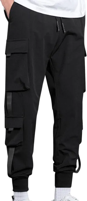 Cargo Trousers for Men Elastic Waist Hiking Pants Sport Pants Jogger Sweatpants Men's Pants Straight Fit Cargo Pants