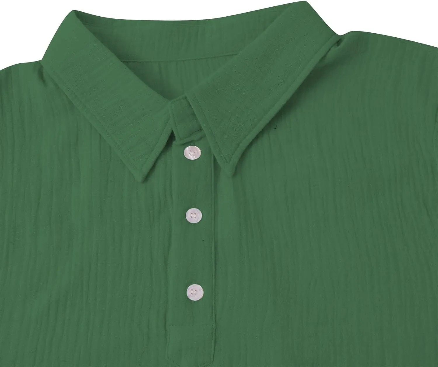 Casual Polo Shirts for Men Classic Pleated Textured Tops Summer Moisture Wicking Quick Dry Shirts Button Lapel Tops