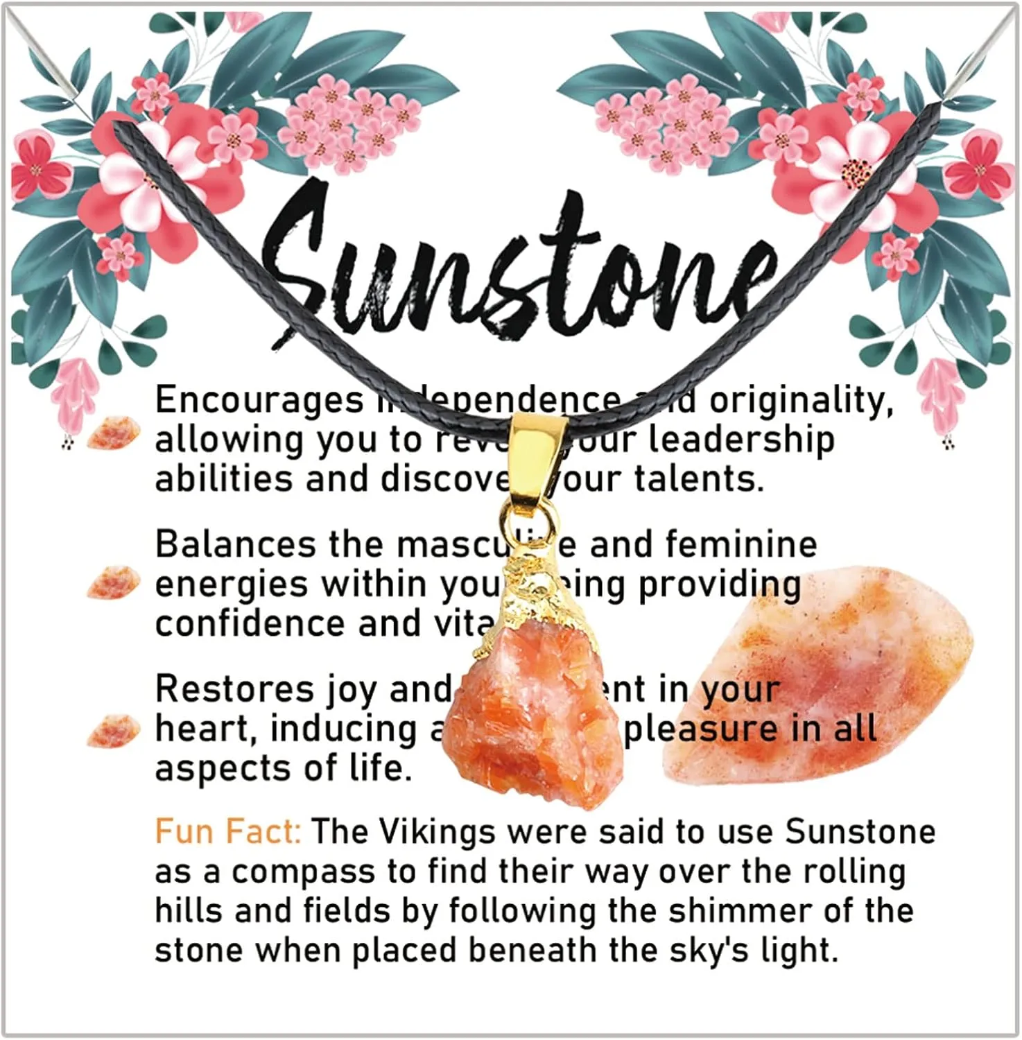 CENWA Sunstone Necklace/Bracelet Sunstone Jewelry Sunstone Crystal Pendant Jewelry