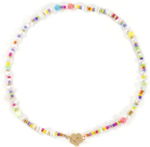 Colorful Beaded Necklaces for Women Beaded Choker Necklace Gold Toggle Pearl Necklace Boho Handmade Necklaces for Women
