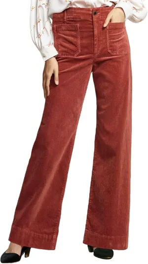 Corduroy Pants Women Elastic Waist Flare Pants Bell Bottom Business Casual Trousers Pants for Women