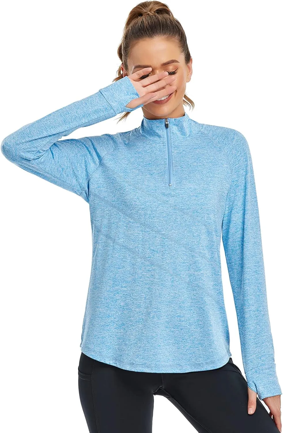 Cucuchy Womens V Neck Golf Polo Shirts Moisture Wicking Sports Workout Tops
